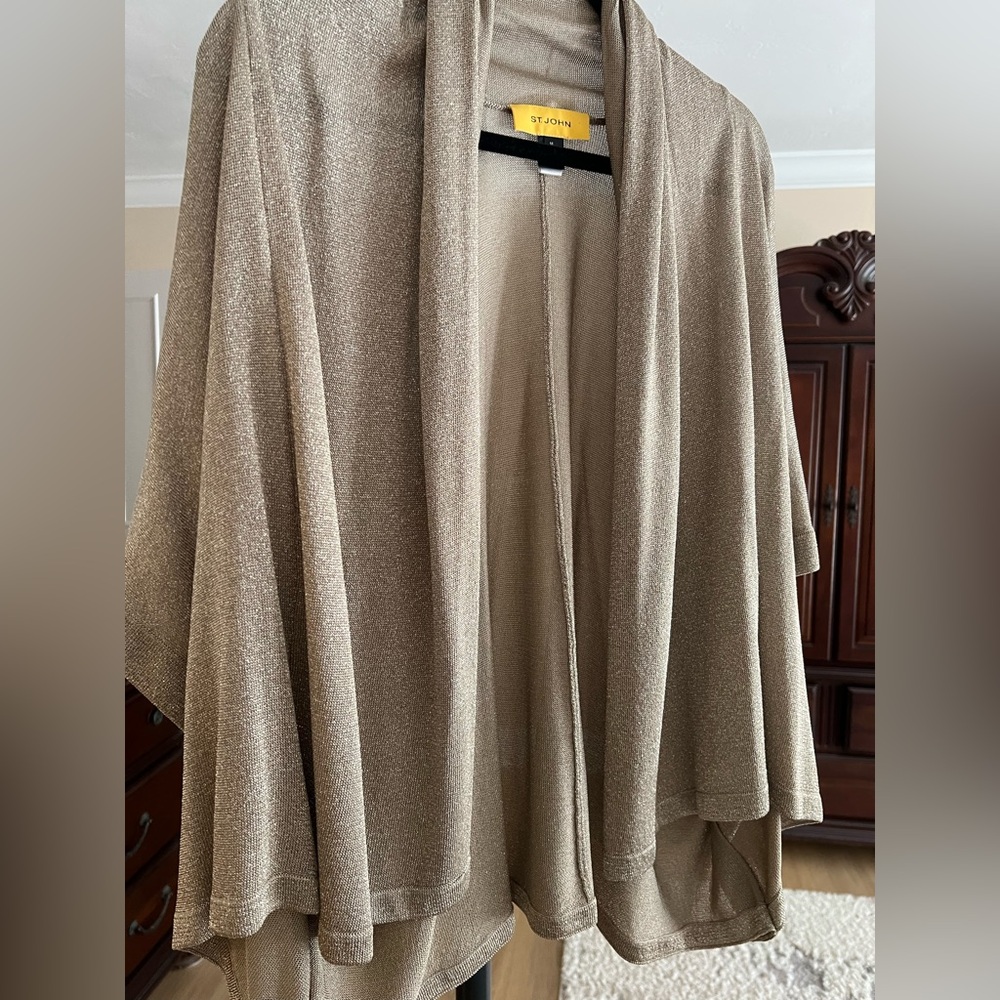 St. John Cardigan Taupe Resort Wear Evening